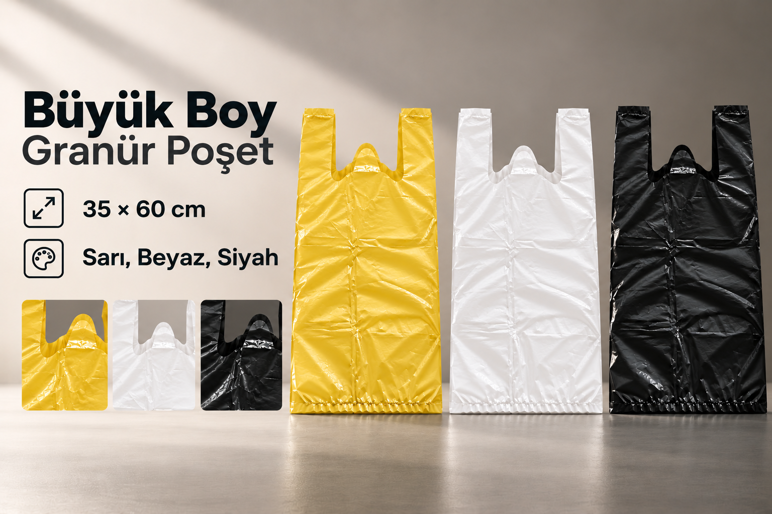 Büyük Boy Granür Poşet