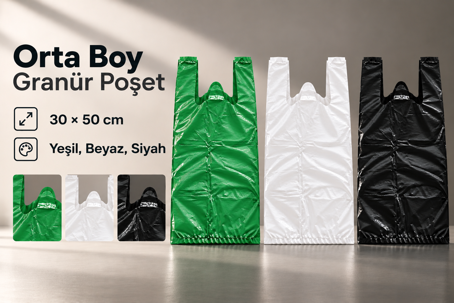 Orta Boy Granür Poşet
